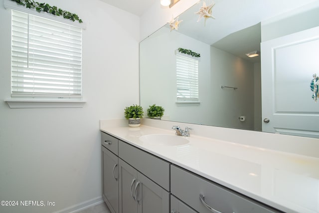 bathroom with vanity