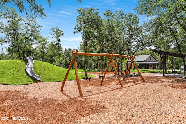 view of jungle gym