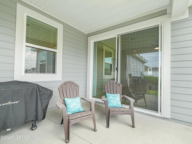 view of patio / terrace featuring grilling area