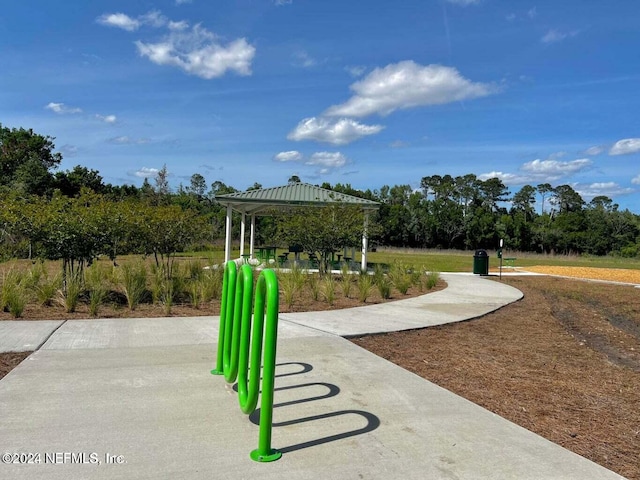 surrounding community with a gazebo