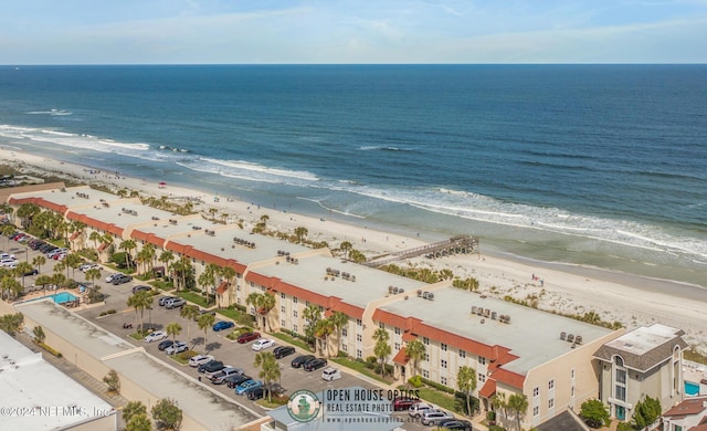 10 10th St Unit 37, Atlantic Beach, FL 32233 - aerial view featuring a beach view and a water view