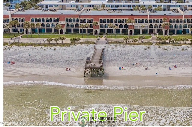 10 10th St Unit 37, Atlantic Beach, FL 32233 - aerial view with a beach view and a water view