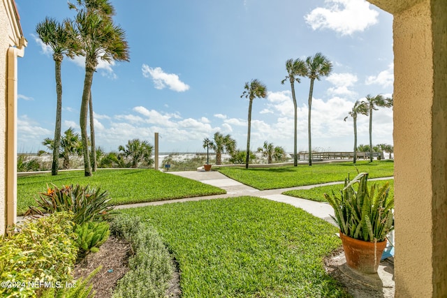 view of home's community featuring a yard