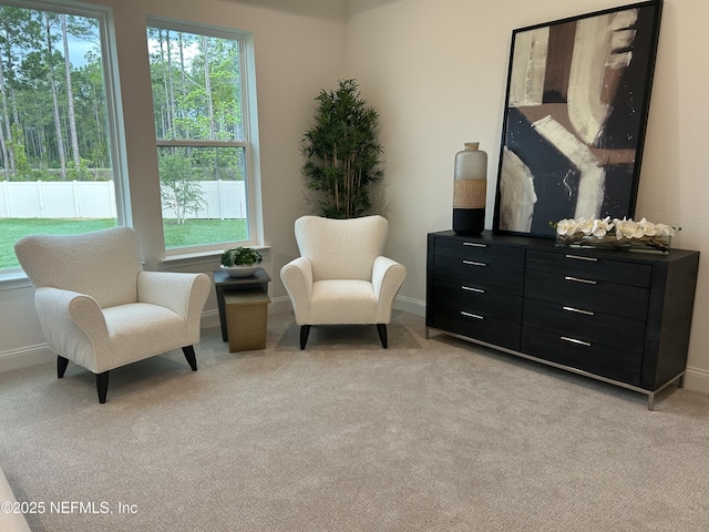 49 Pathway Ct, Saint Johns, FL 32259 - living area featuring light colored carpet, plenty of natural light, and baseboards