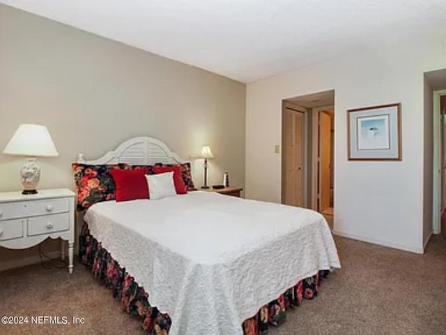 bedroom with carpet floors