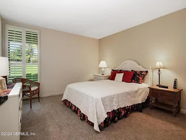 view of carpeted bedroom