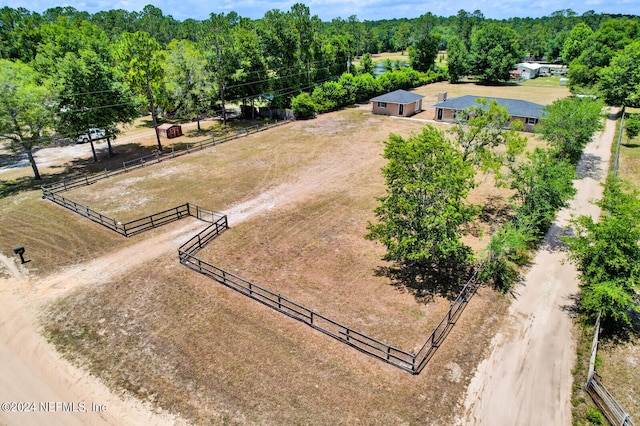 drone / aerial view featuring a rural view