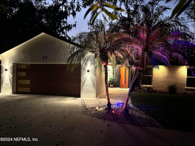 view of front of home featuring a garage