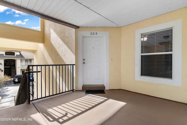 view of doorway to property