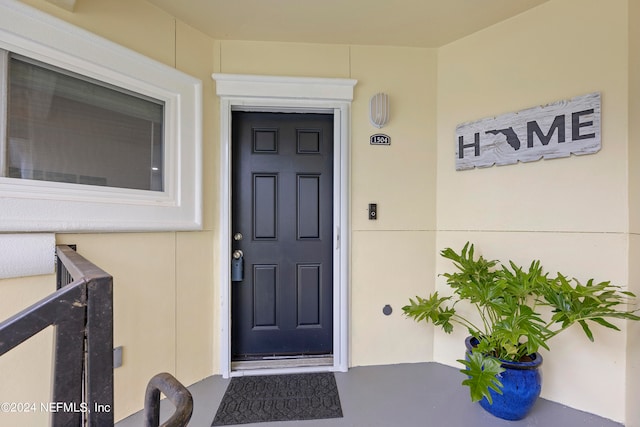 view of doorway to property