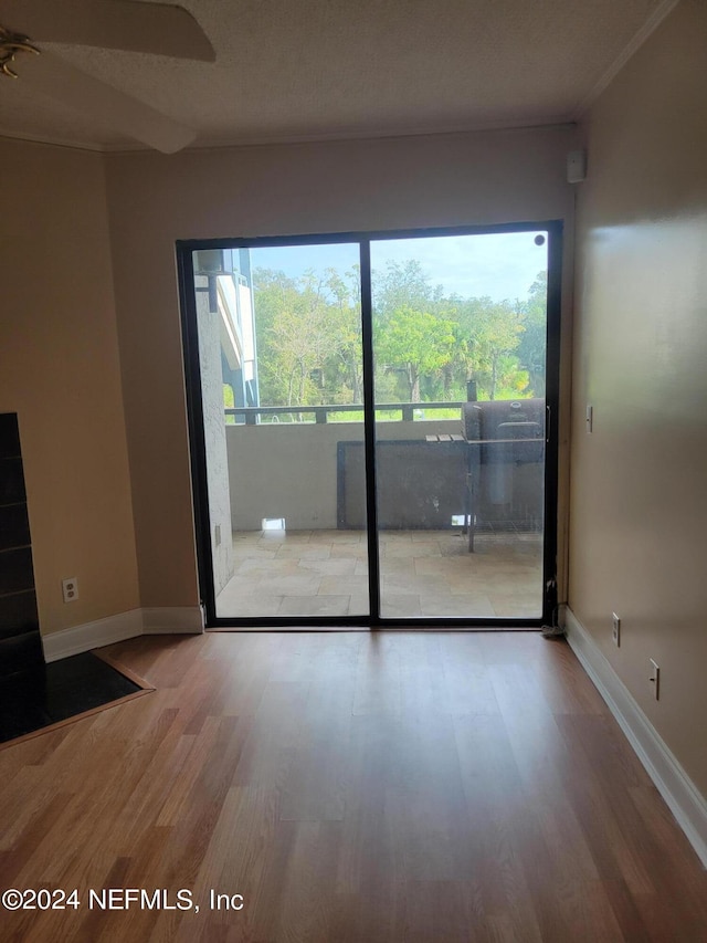 spare room with light wood-type flooring