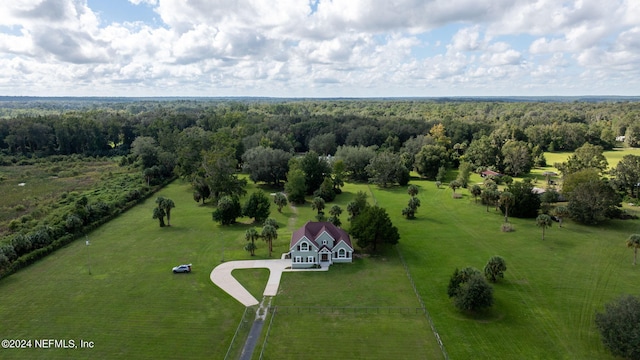 drone / aerial view with a rural view