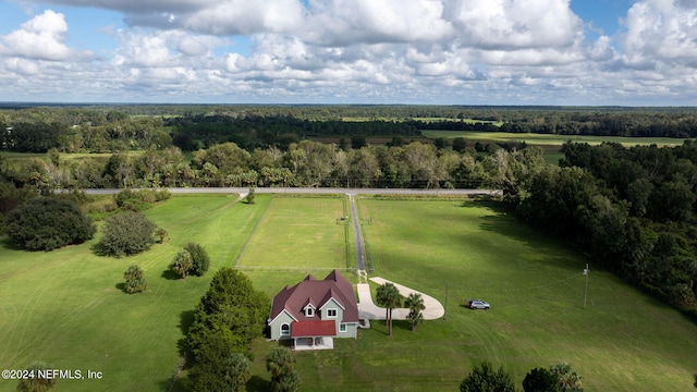 aerial view featuring a rural view