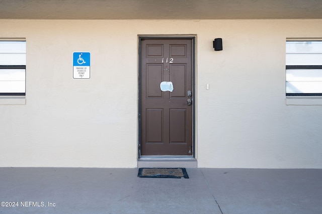 view of doorway to property