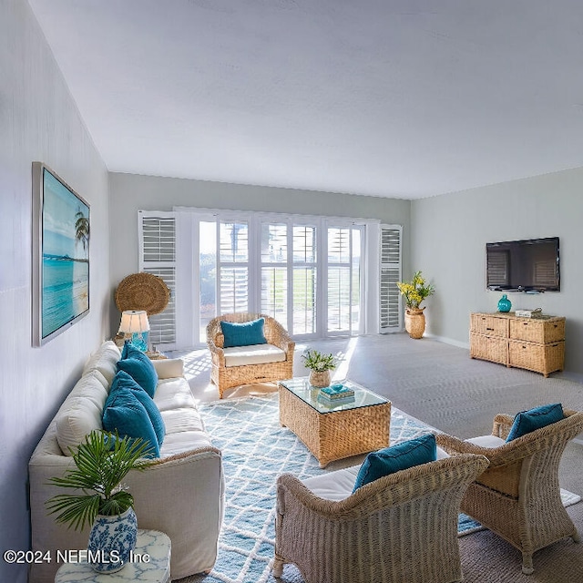 view of carpeted living room