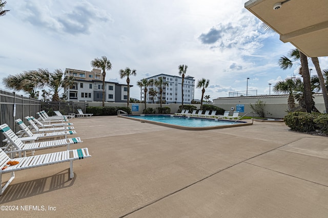 view of pool with a patio