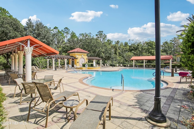 view of pool with a patio