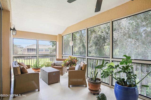 8495 Little Swift Cir, Jacksonville, FL 32256 - sunroom / solarium with outdoor lounge area and a ceiling fan