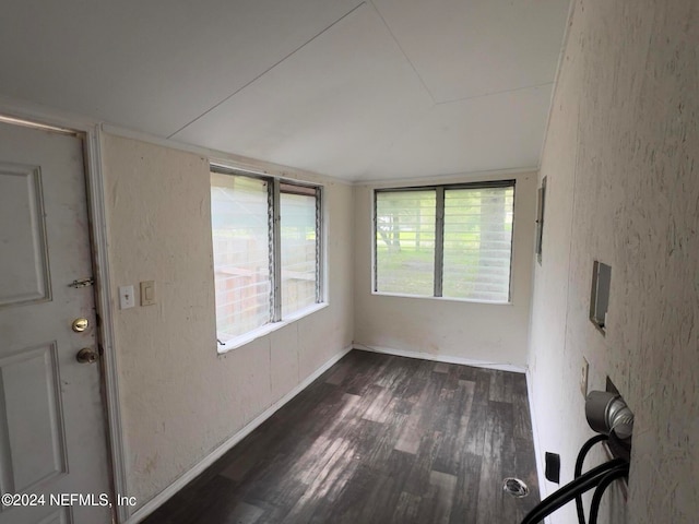 empty room featuring dark hardwood / wood-style floors