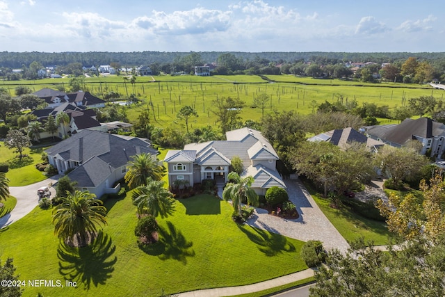 aerial view featuring a rural view