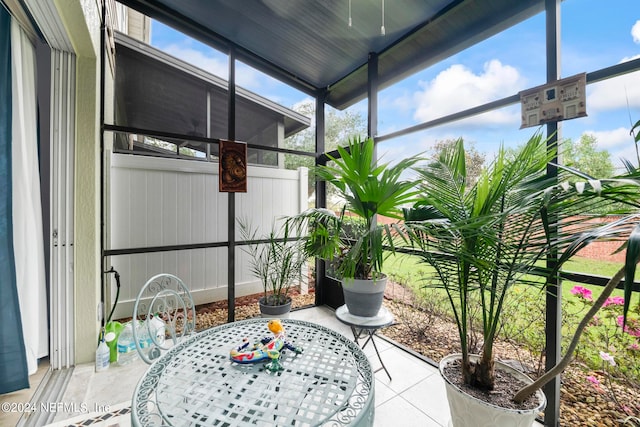 view of sunroom