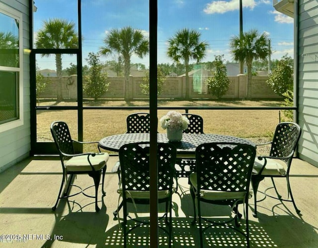 view of sunroom / solarium