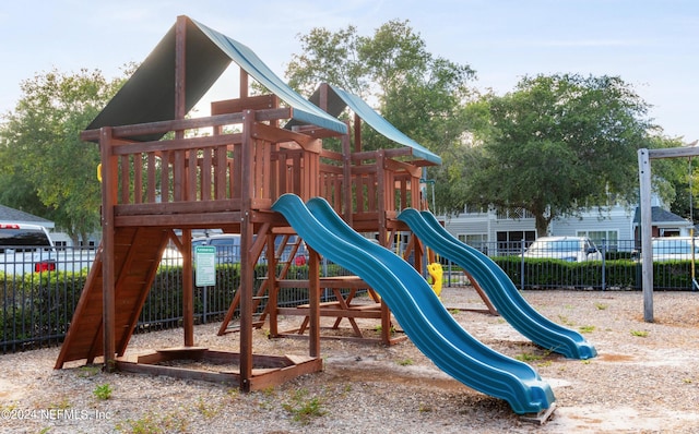 view of jungle gym