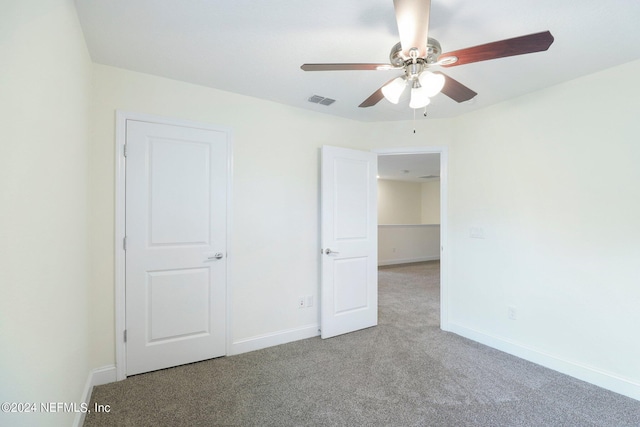 270 Clifton Bay Lp, Saint Johns, FL 32259 - unfurnished bedroom featuring carpet, visible vents, baseboards, and a ceiling fan