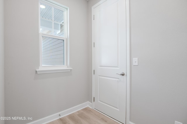 interior space with light wood-type flooring