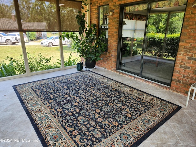 view of sunroom