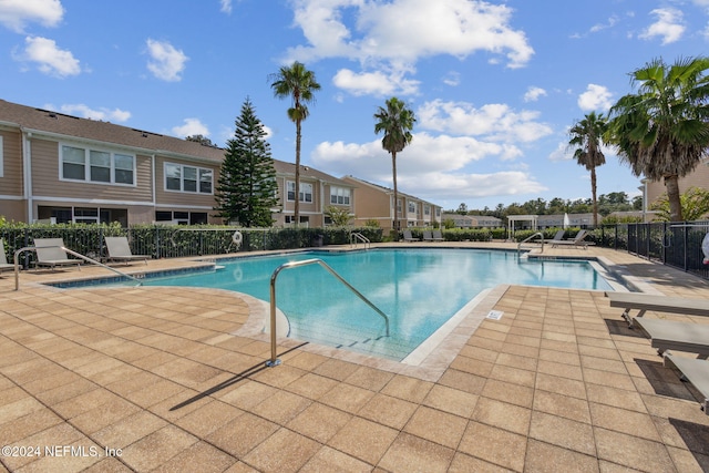 view of pool with a patio