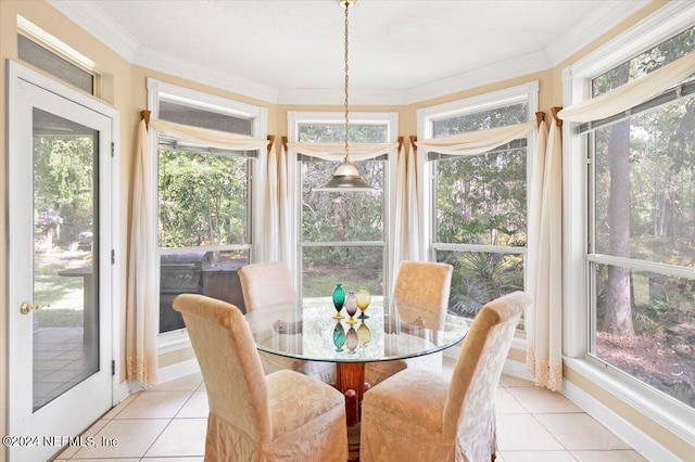 sunroom with a healthy amount of sunlight