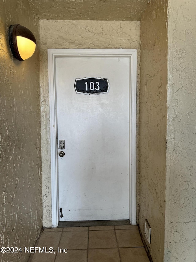 view of doorway to property