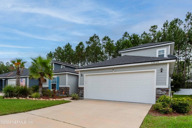 view of front facade featuring a garage