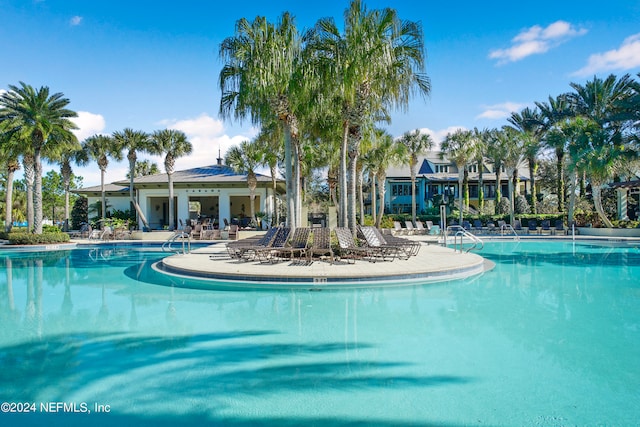 view of pool with a patio