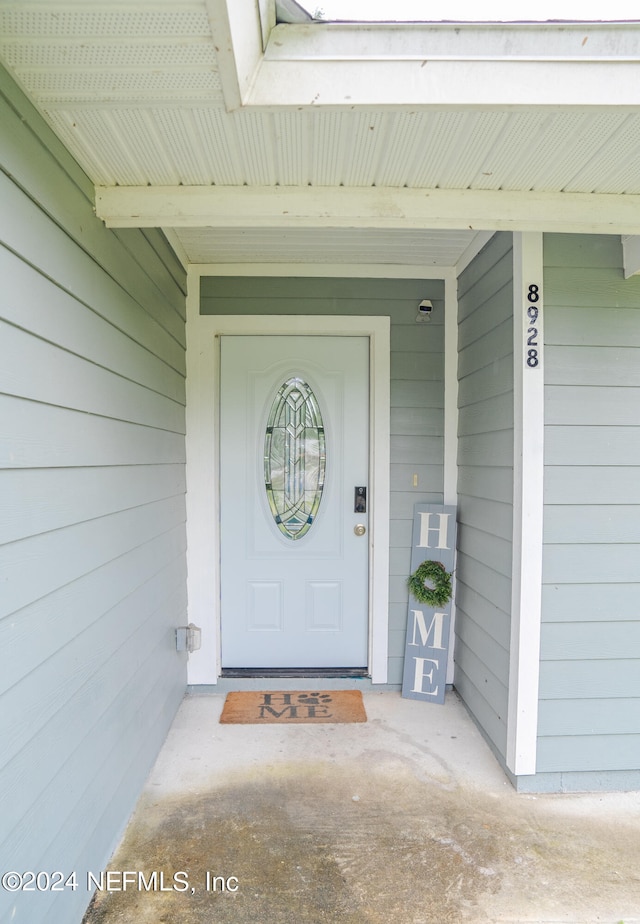 view of doorway to property