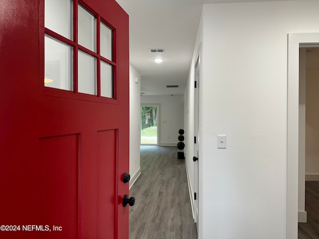 entryway featuring hardwood / wood-style floors