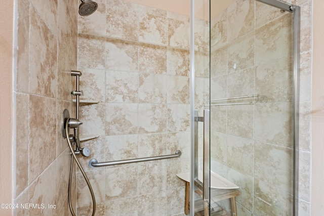 bathroom with walk in shower