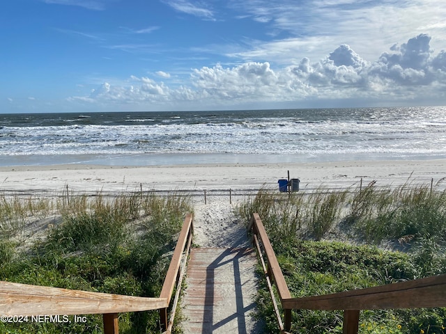 water view featuring a beach view