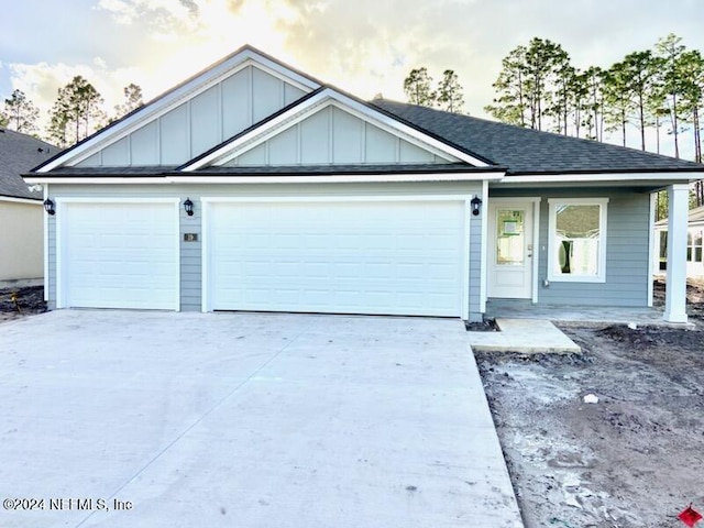 view of front of house featuring a garage