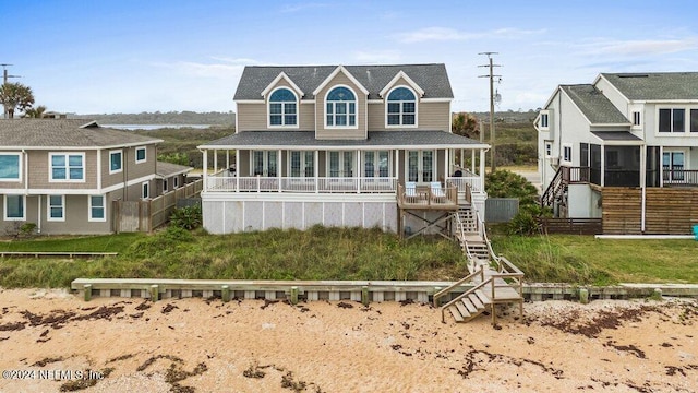 2807 S Ponte Vedra Blvd, Ponte Vedra Beach, FL 32082 - view of front facade featuring stairway and roof with shingles