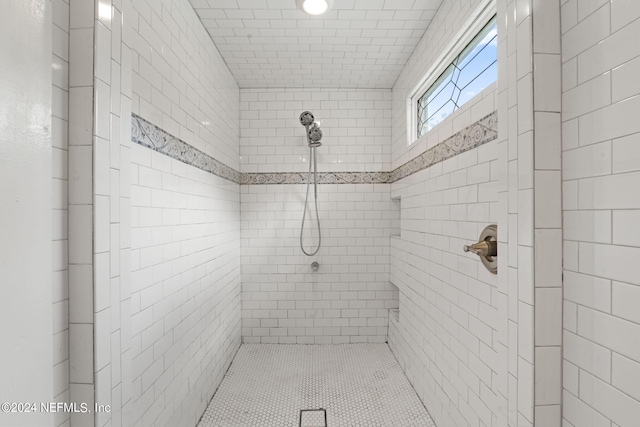 full bathroom with a tile shower