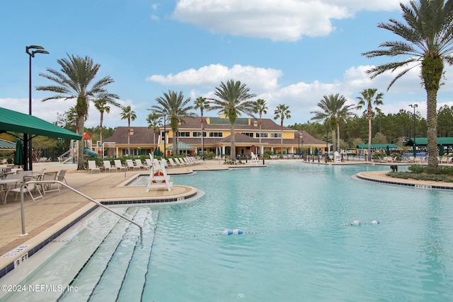 view of pool with a patio