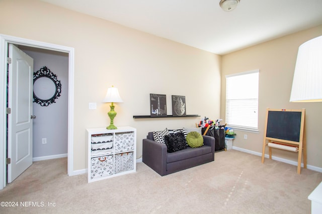 view of carpeted living room