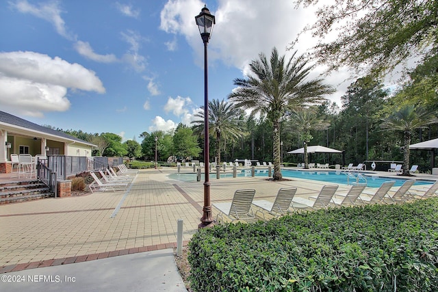 community pool featuring a patio