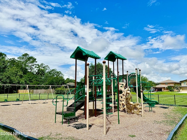 view of jungle gym