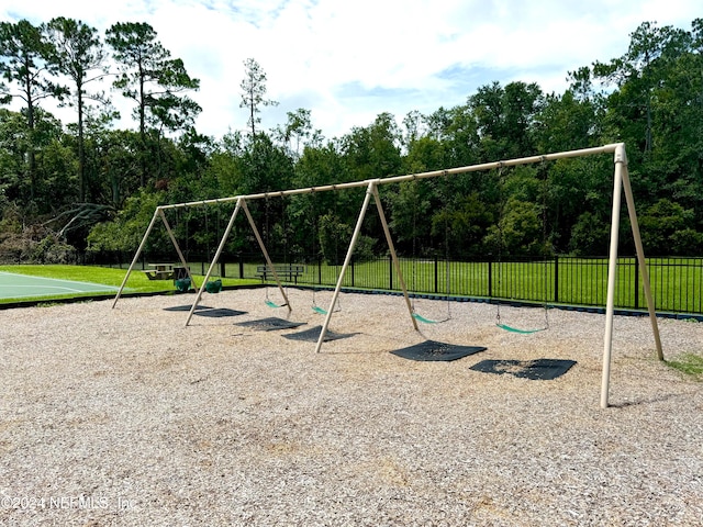 view of play area with a lawn