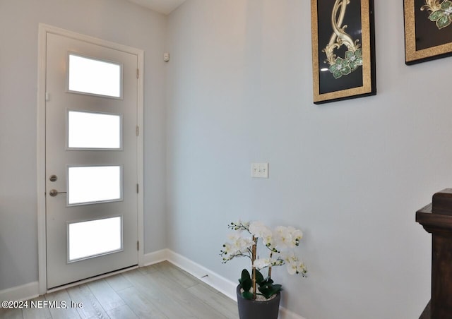 entryway featuring light hardwood / wood-style floors