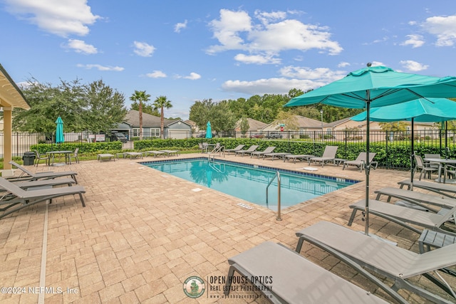 view of pool with a patio