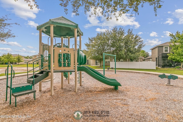 view of jungle gym